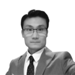 Jian Ping Su's profile picture in black and white.